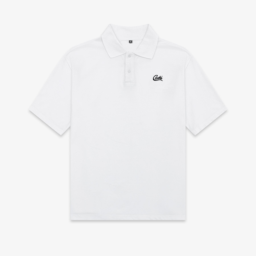 Áo Polo Cashi Unisex Nam Nữ Hợp Thời Trang, Form Rộng 100% Cotton, 2 Màu Trắng/Đen
