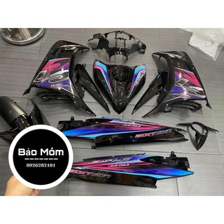 Dàn áo Ex135 đen bóng mẫu tem Lc bảy màu