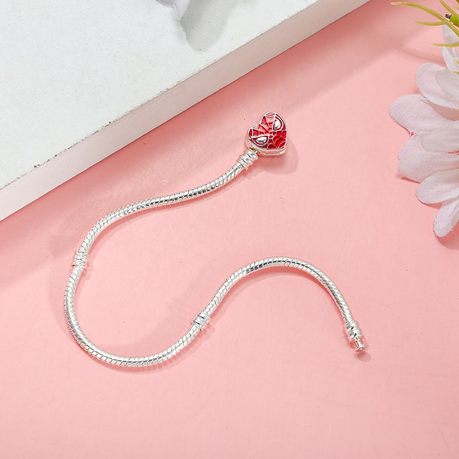 Vòng Tay Da Rắn Mặt Trái Tim Thời Trang