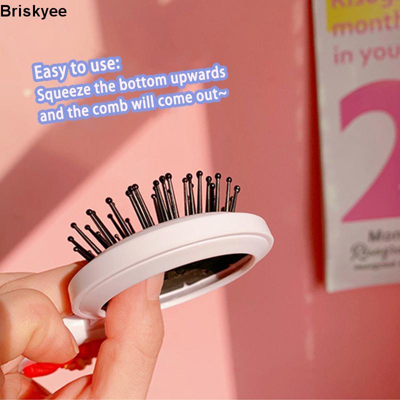 🎶Lược Gấp Kèm Gương Mini Phong Cách Hàn Quốc Dễ Thương - Shop Giao Mẫu Ngẫu Nhiên