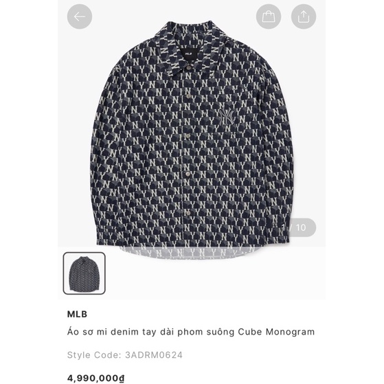 Áo ML.B Denim Cube Monogram