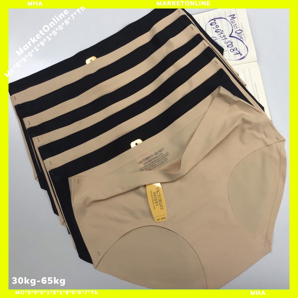 Set 10 Quần Lót Nữ Su Đúc Cao Cấp Tem Vic Không Đường May Size 30kg 65kg Mềm Mát Co Giãn 503233 Đen Da Marketonline
