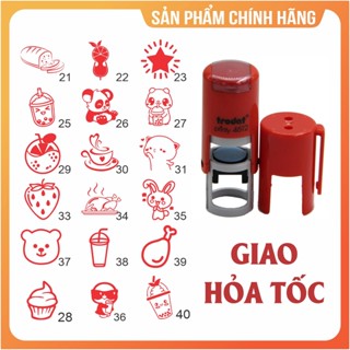 Khắc con dấu tích điểm, khen tặng tròn 1cm chính hãng trodat