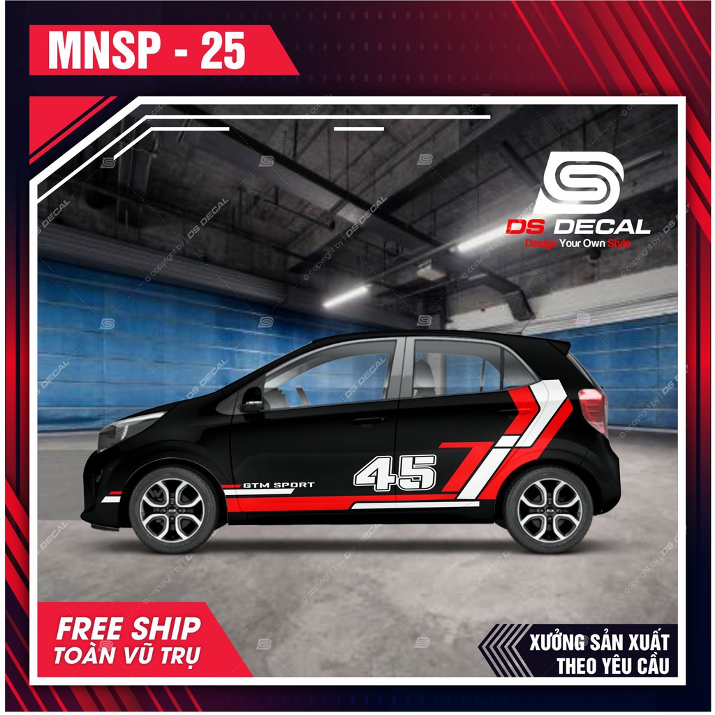 Tem dán xe ô tô Kia Morning - 25 - decal dán xe ô tô - DS Decal