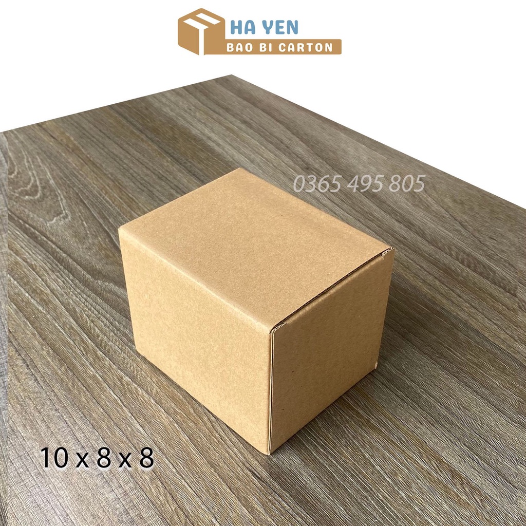 8 x 8 x 10 cm -  Combo 100 Hộp Carton nắp gập 8x8x10 cm