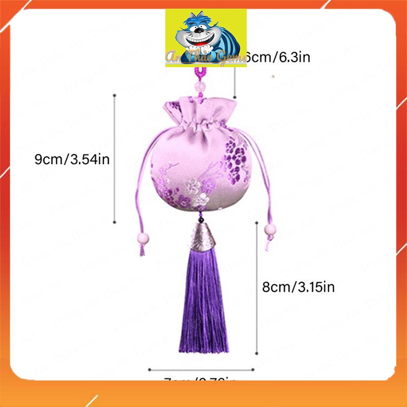 Túi Gấm Thêu Hoa Cao Cấp Nhiều Màu Sắc - Túi Gấm Lụa Trang Trí