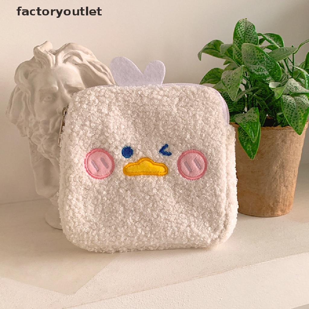 Túi Đựng Đồ Trang Điểm / Chìa Khóa / Son Môi Bằng Lông Nhung Dễ Thương Xinh Xắn QWD