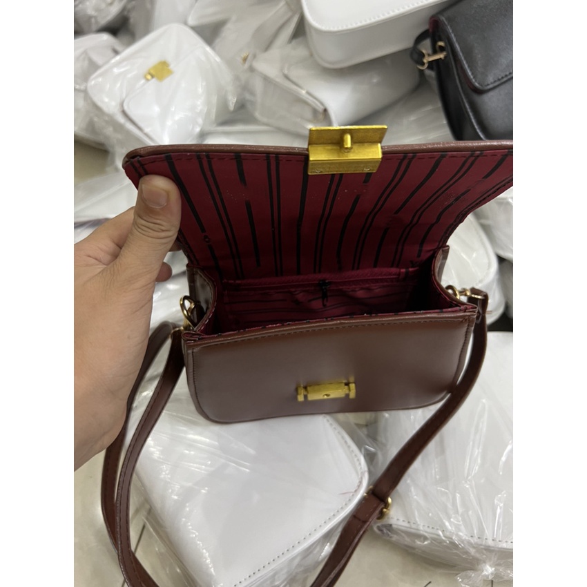 Túi đeo chéo nữ Bag.thanhthu khoá gập trơn phù hợp với mọi thời trang 692