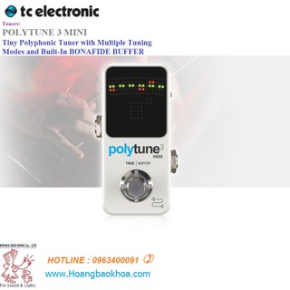 Polytune 3 mini tuners tc electronic - bộ điều chỉnh ghita đa âm nhỏ