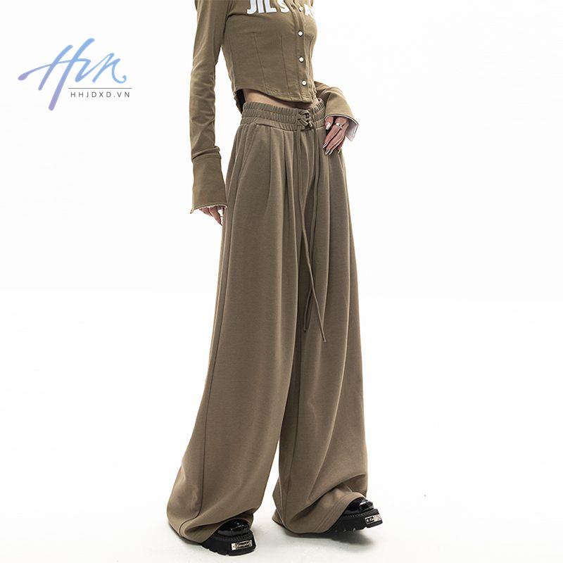 Quần Dài Lưng Cao Ống Rộng Phong Cách Thời Trang Đường Phố Mỹ 2022