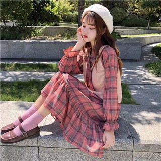 [ORDER] Set váy + áo len gile (Order)