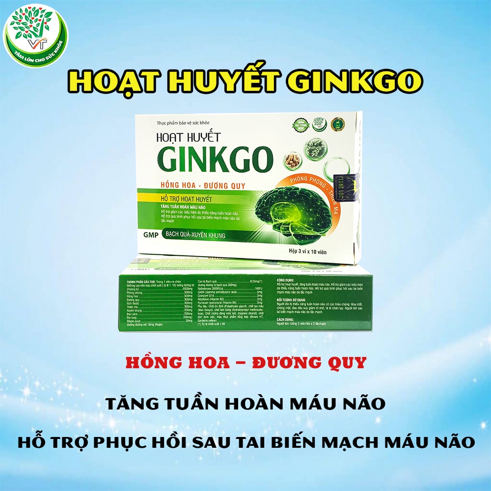 Hoạt Huyết GINKGO - Hỗ trợ hoạt huyết, tăng tuần hoàn máu não