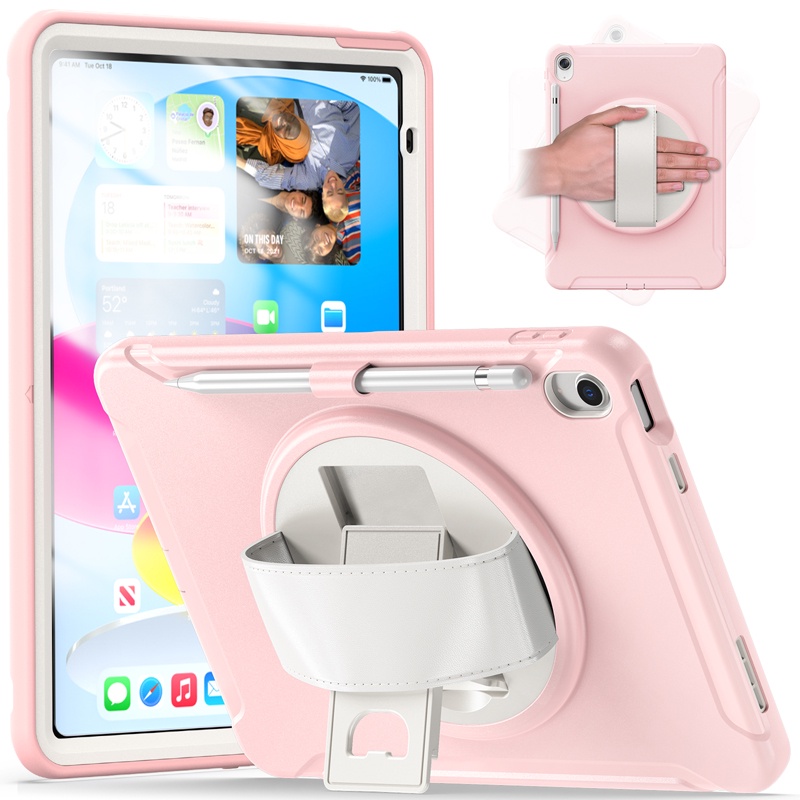 Bao Da Máy Tính Bảng Chống Sốc Có Dây Đeo Tay Và Ngăn Đựng Bút Cho 2022 iPad 10th Generation A2757 A2777 A2696 iPad 10 10.9 inch