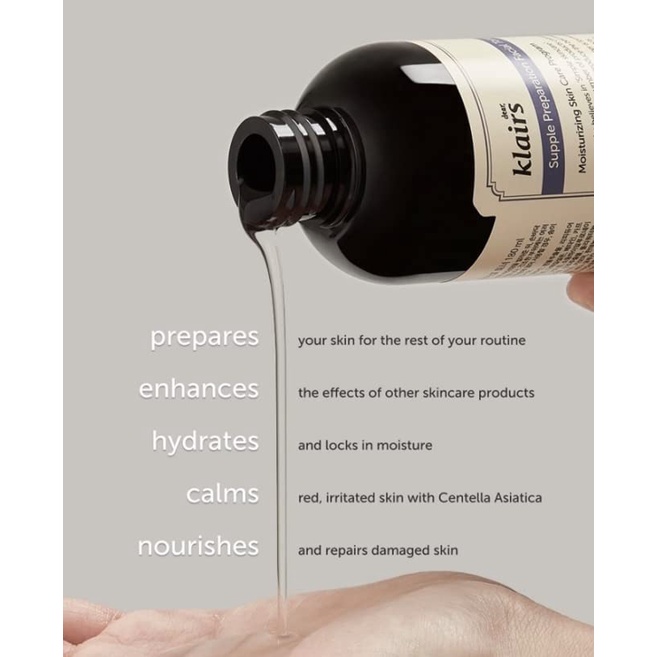 Nước hoa hồng Klairs Supple Preparation Facial Toner CÓ MÙI chai mini 30ml