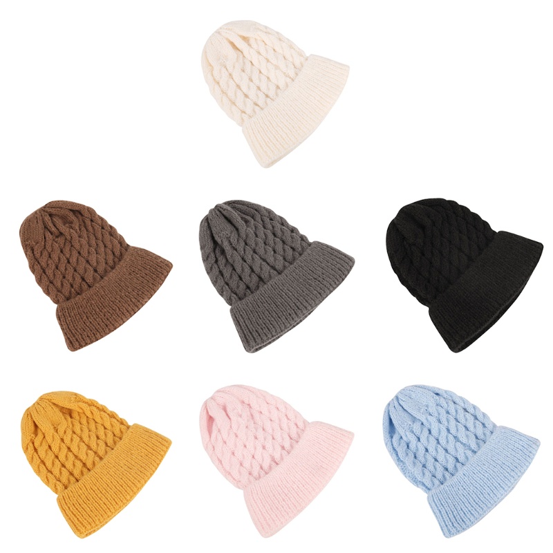 Mũ Beanie Đan Len Giữ Ấm Thời Trang Thu Đông Cho Bé 2-6 Tuổi