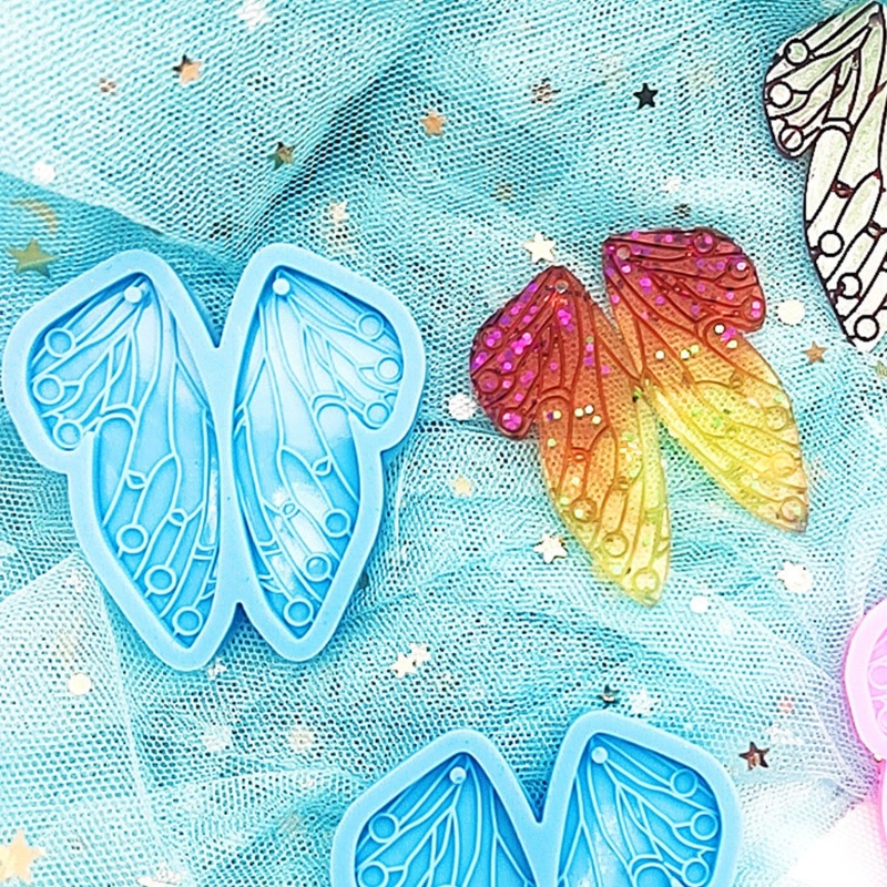 Khuôn Silicone Làm Móc Khóa Hình Đôi Cánh