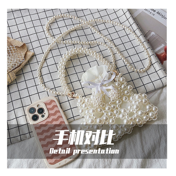 Túi Xách Đeo Chéo Đính Hạt Ngọc Trai Thời Trang Mùa Hè Mới 2023 Dành Cho Nữ