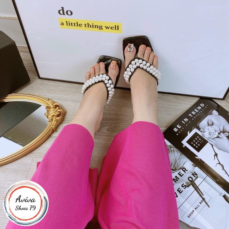 Deps kẹp Ngọc đế bệt đính 2 hàng Ngọc T/rai siêu Hót siêu xinh xò.