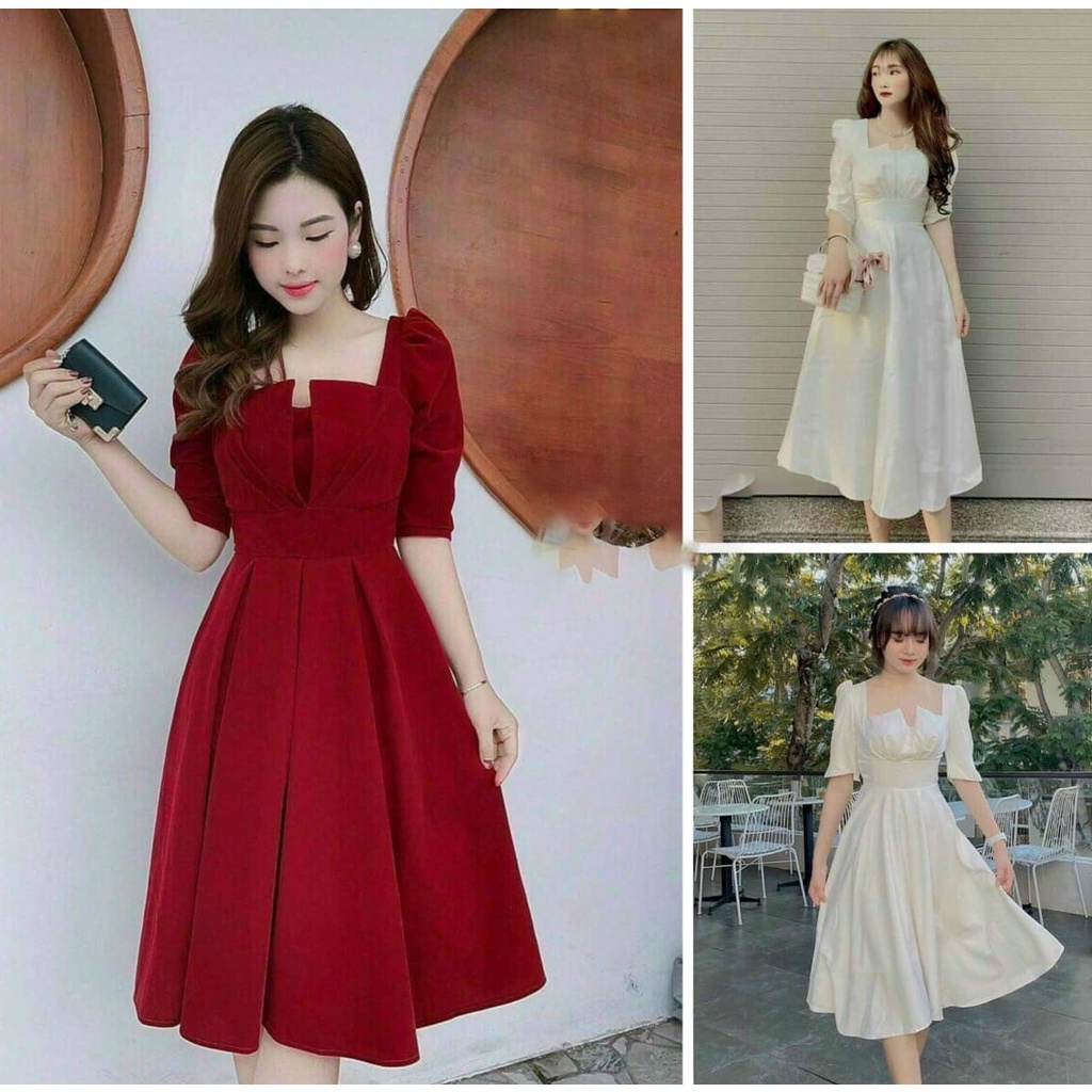 Đầm Nữ Kiểu Dáng Sang Trọng Chất Liệu Umi Cao Cấp Sành Điệu