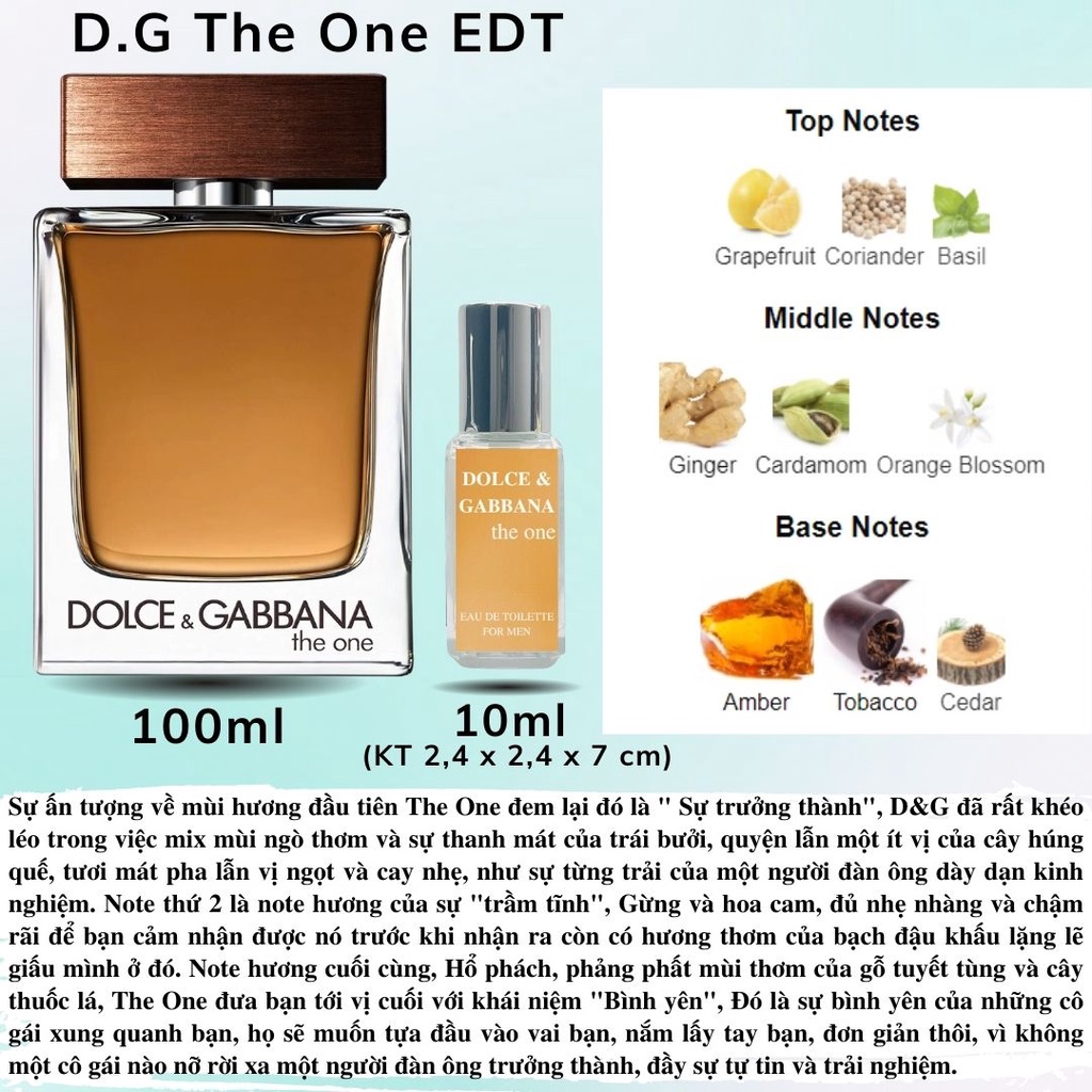 Nước hoa Nam DG The One for men EDT