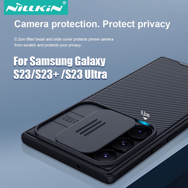 Dành Cho Samsung Galaxy S23 Ultra Ốp Lưng NILLKIN CamShield Pro Trượt Bảo Vệ Camera Ốp Lưng Điện Tho