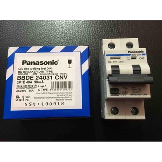 Cầu dao chống giật rcbo 2p 30ma panasonic