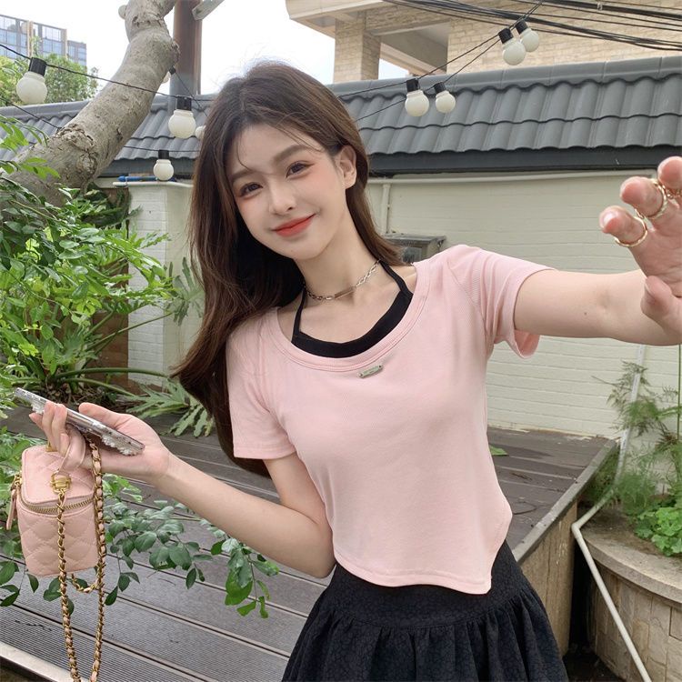 Áo Thun Tay Ngắn Thiết Kế Độc Đáo Thời Trang Mùa Hè Cho Nữ