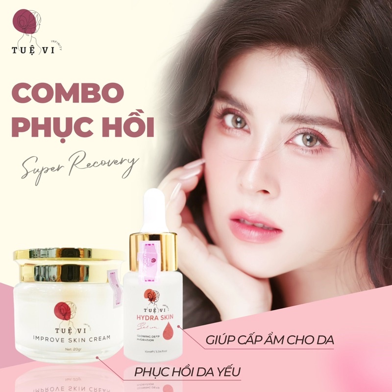 Combo phục hồi da mỏng , da nhiễm corticoid,da lộ mao mạch Tuệ Vi infinity (chính hãng💯)
