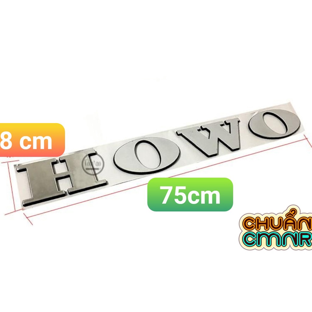 Logo howo đa dạng mẫu mã, chất liệu inox mạ crom cao cấp