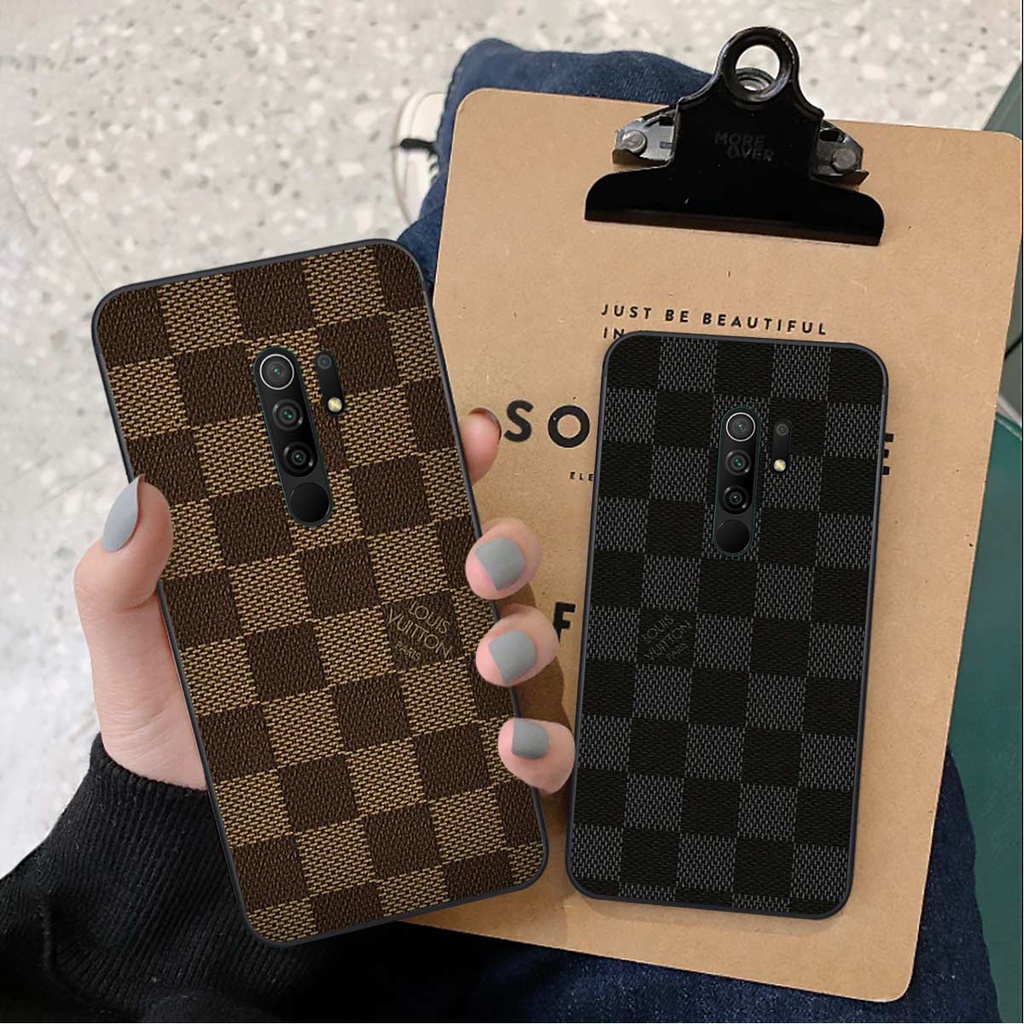 Ốp lưng Xiaomi Redmi 9 hình caro, thời trang hàng hiệu cao cấp, vỏ ốp rẻ đẹp