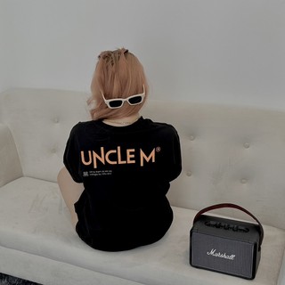 Áo thun oversize Uncle M cotton nam nữ có thêu tay BASIC TEE