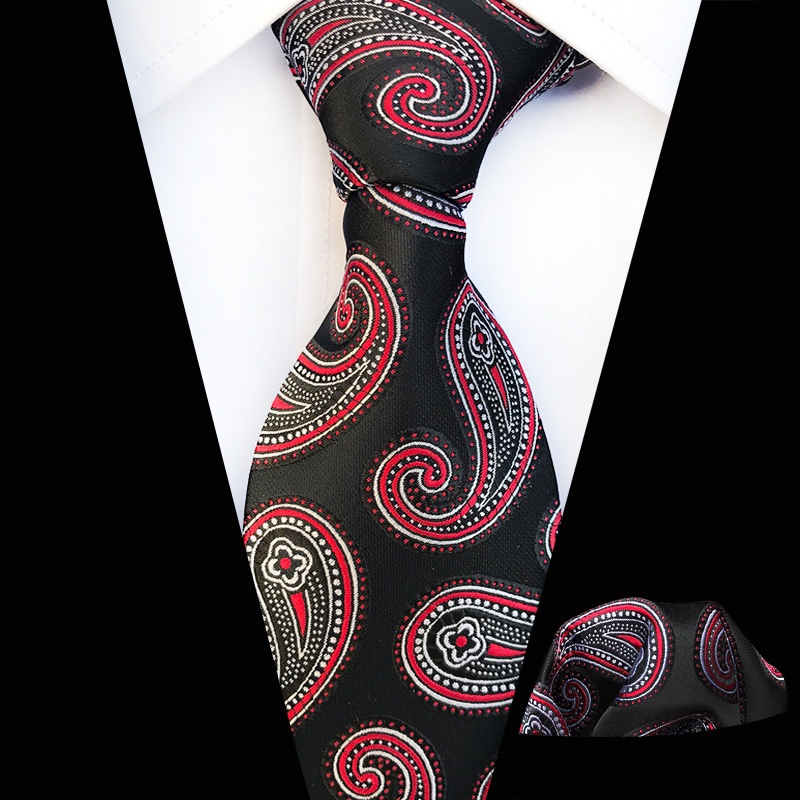 Set cà vạt + khăn tay bỏ túi EFAN tùy chọn màu sắc thời trang cho nam