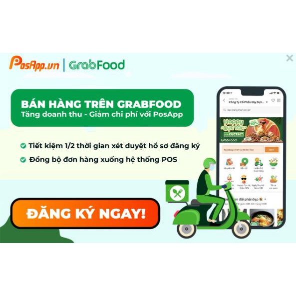 Phần Mềm Bán Hàng Quản Lý Nhà Hàng - Quán Ăn F&B tích hợp sử dụng cho Máy bán hàng order cầm tay PosApp