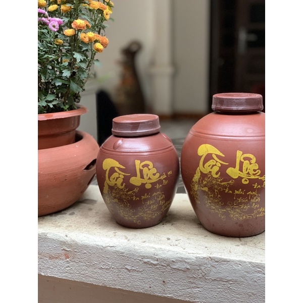 Chum sành,vò gốm bát tràng dung tích 1l 2l 3l