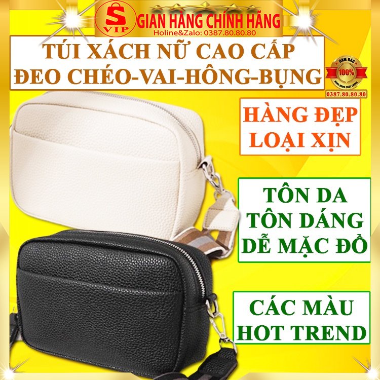 Túi đeo chéo nữ đẹp cao cấp đeo vai đeo hông túi xách nữ dáng vuông chữ nhật da mềm đi làm công sở đi chơi đi học xinh