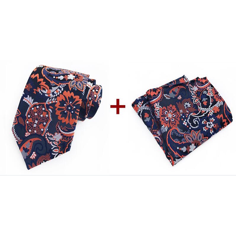 Set cà vạt + khăn tay bỏ túi EFAN tùy chọn màu sắc thời trang cho nam