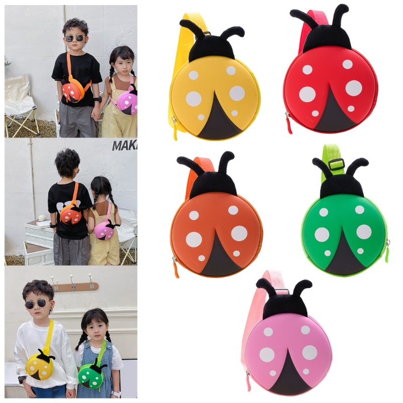 Túi Đeo Chéo Hình Bọ Rùa Hoạt Hình Dễ Thương Cho Bé