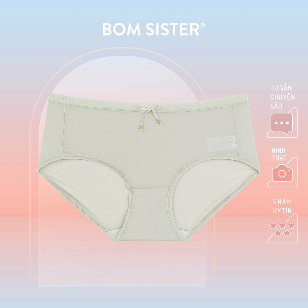 Quần lót thun lạnh màu trơn đính nơ BOM SISTER MUQ22021