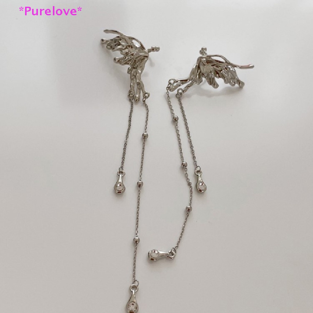 1 Khuyên Tai Kim Loại Dạng Kẹp Vành Tai Hình Cánh Bướm Thời Trang 2022 Mới