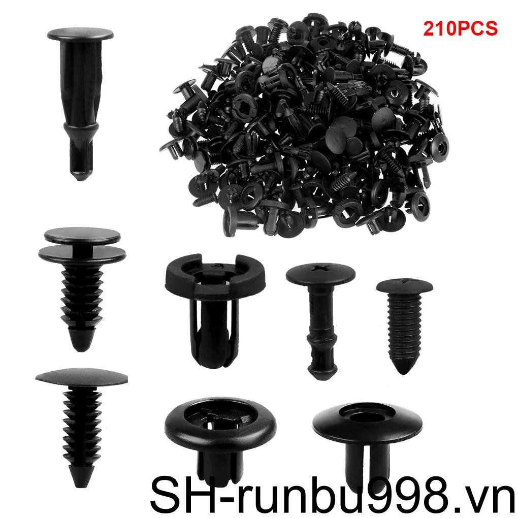 FENDER Set 210 Đinh Tán Nhựa Phụ Tùng Cho Xe Ô Tô