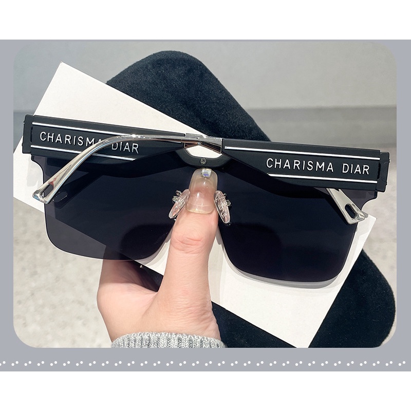 Kính Mát Một Nửa Gọng Chống Tia UV Phong Cách Âu Mỹ Thời Trang Mới Cho Nữ