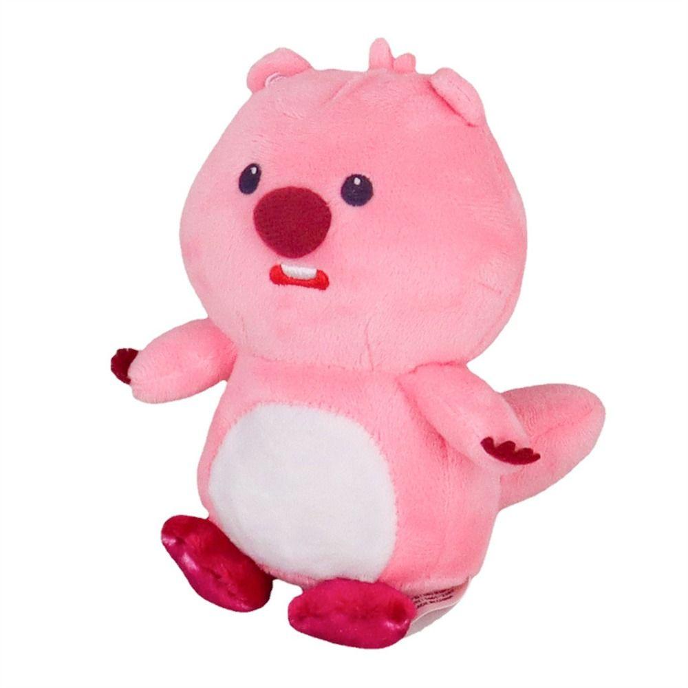 Móc Khóa Búp Bê Nhồi Bông Màu Hồng Dễ Thương