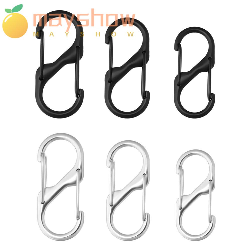 Set 10 Móc Khóa Ba Lô Cắm Trại Bằng Hợp Kim Kẽm Bền Dạng Chữ S