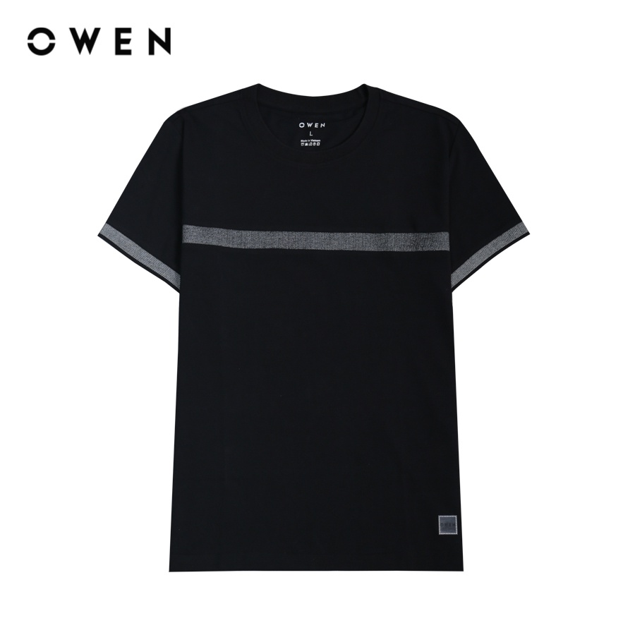 OWEN - Áo Tshirt ngắn tay TSN231437 Body Fit Đen - TSN231437