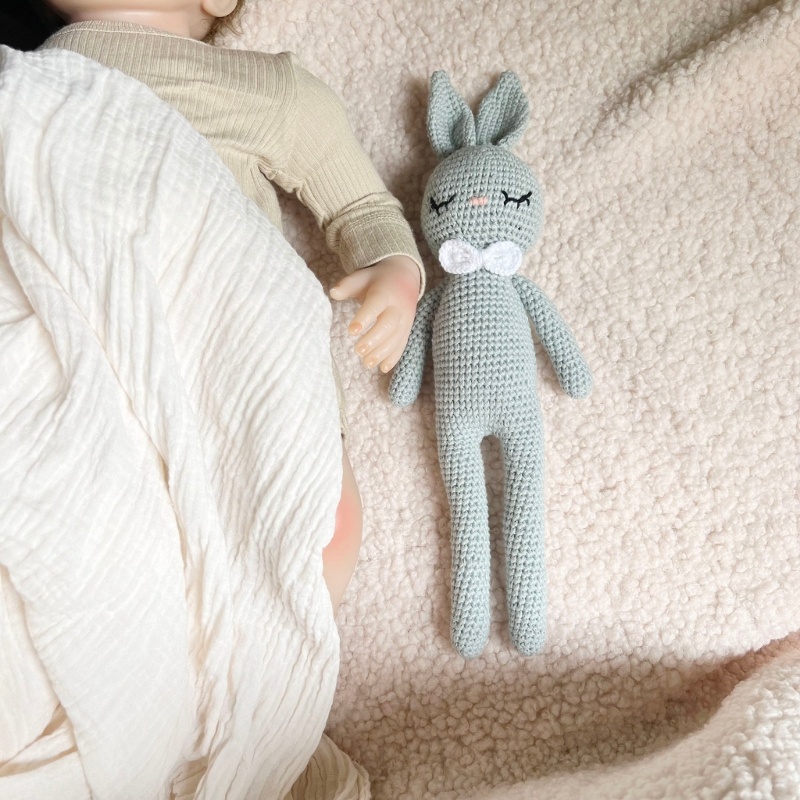 Thỏ Nhồi Bông Đan Len Thủ Công Trang Trí Xe Hơi Cho Bé