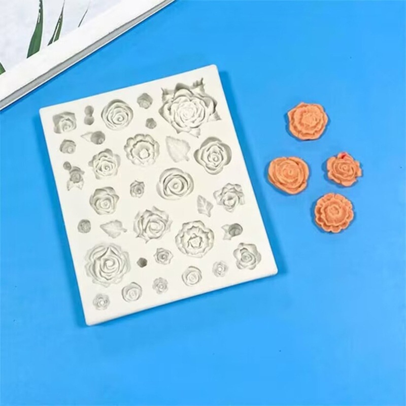 Khuôn Silicone Làm Trang Sức Hình Hoa Hồng