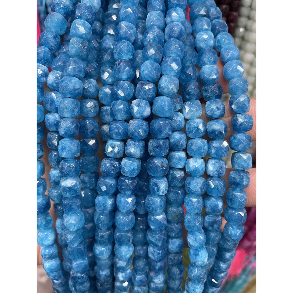 Chuỗi Hạt Đá Khối Lập Phương Kích Thước 6mm / 8mm / 6mm