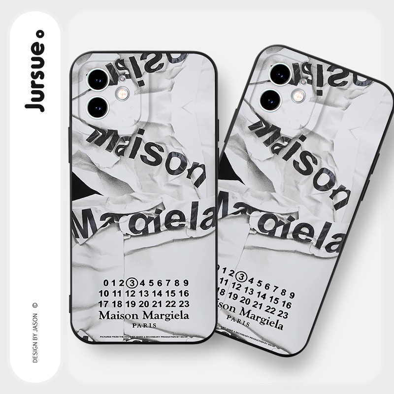 Ốp lưng JURSUE mềm chống bẩn hình độc lạ ngầu đen Cho iPhone 14 13 12 11 Pro Max SE 2020 X XR XS 8 7 ip 6S 6 Plus Y2921