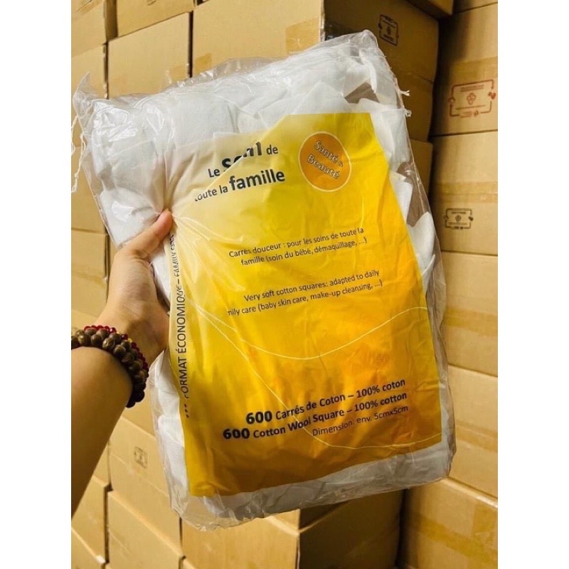 Bông tẩy trang Pháp 600 miếng