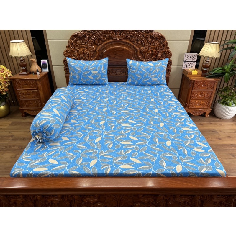 Bo ga gối lá xám thun hàn quốc nhận may theo yêu cầu